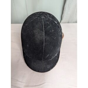 Vintage  black velvet Troxel Grand Prix horse riding M hat jockey equestrian